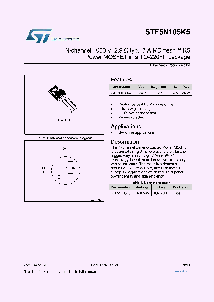 STF5N105K5_8882776.PDF Datasheet