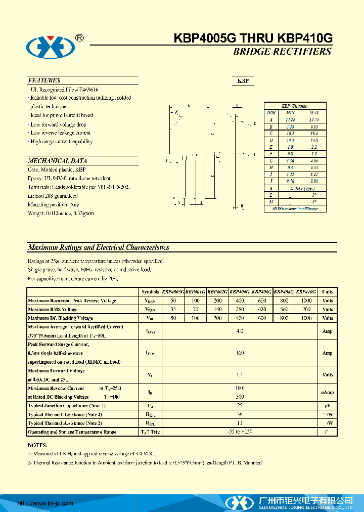 KBP410G_8899600.PDF Datasheet