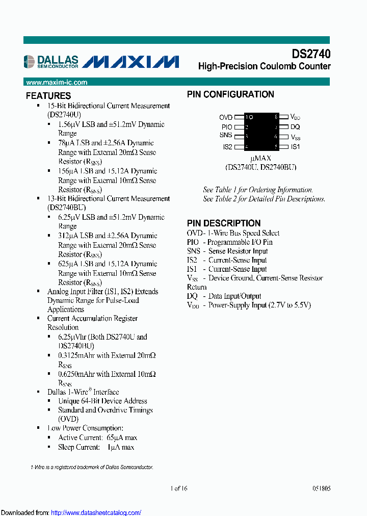 DS2740UTR_8906342.PDF Datasheet