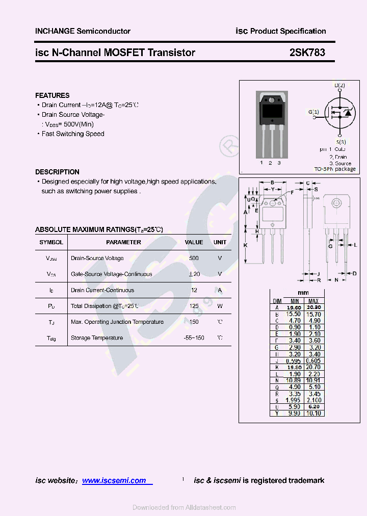 2SK783_8929238.PDF Datasheet