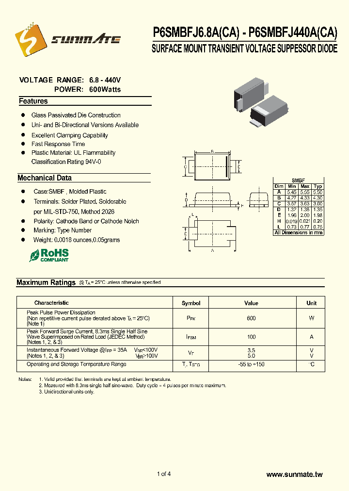 P6SMBFJ51CA_8964022.PDF Datasheet