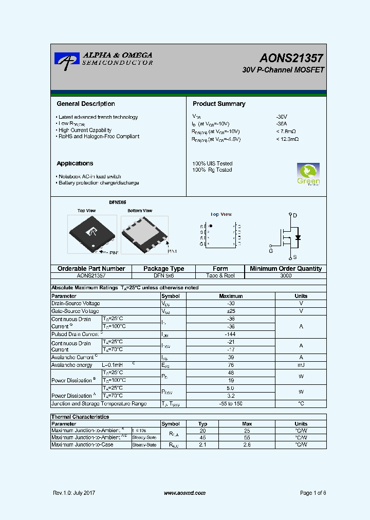 AONS21357_8973368.PDF Datasheet