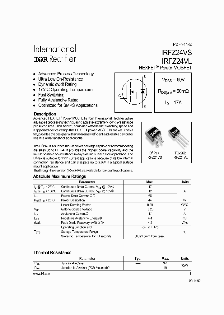 IRFZ24VL_8998074.PDF Datasheet