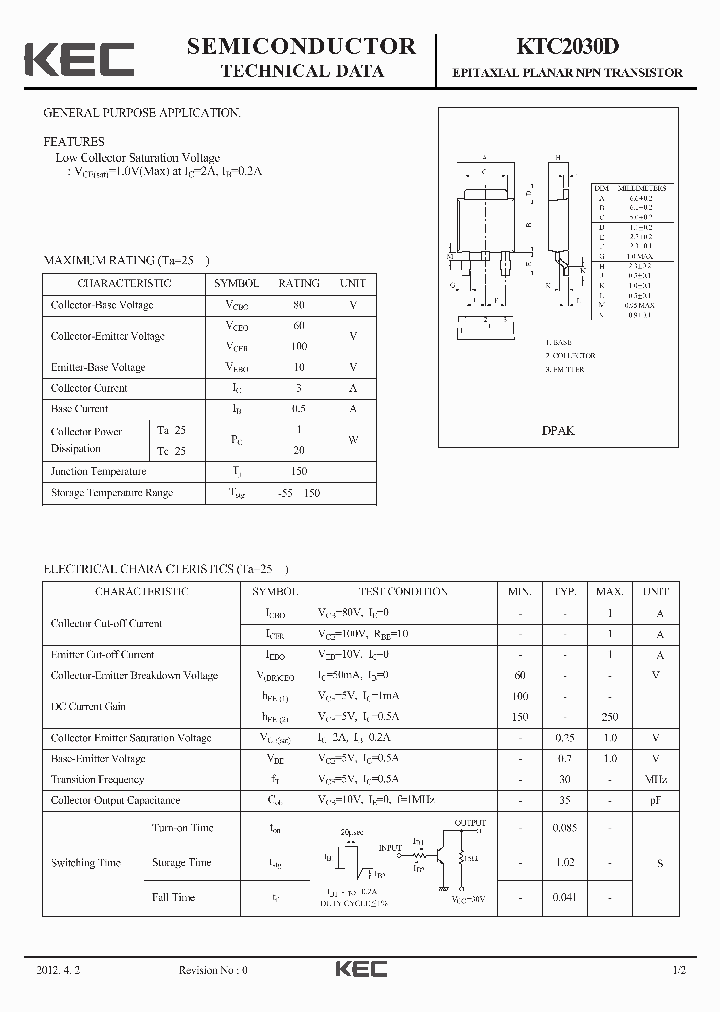 KTC2030D_9000922.PDF Datasheet