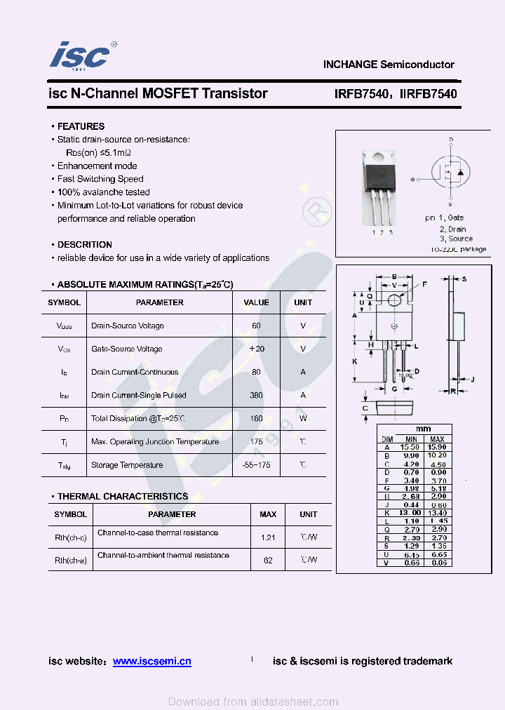 IIRFB7540_9012791.PDF Datasheet