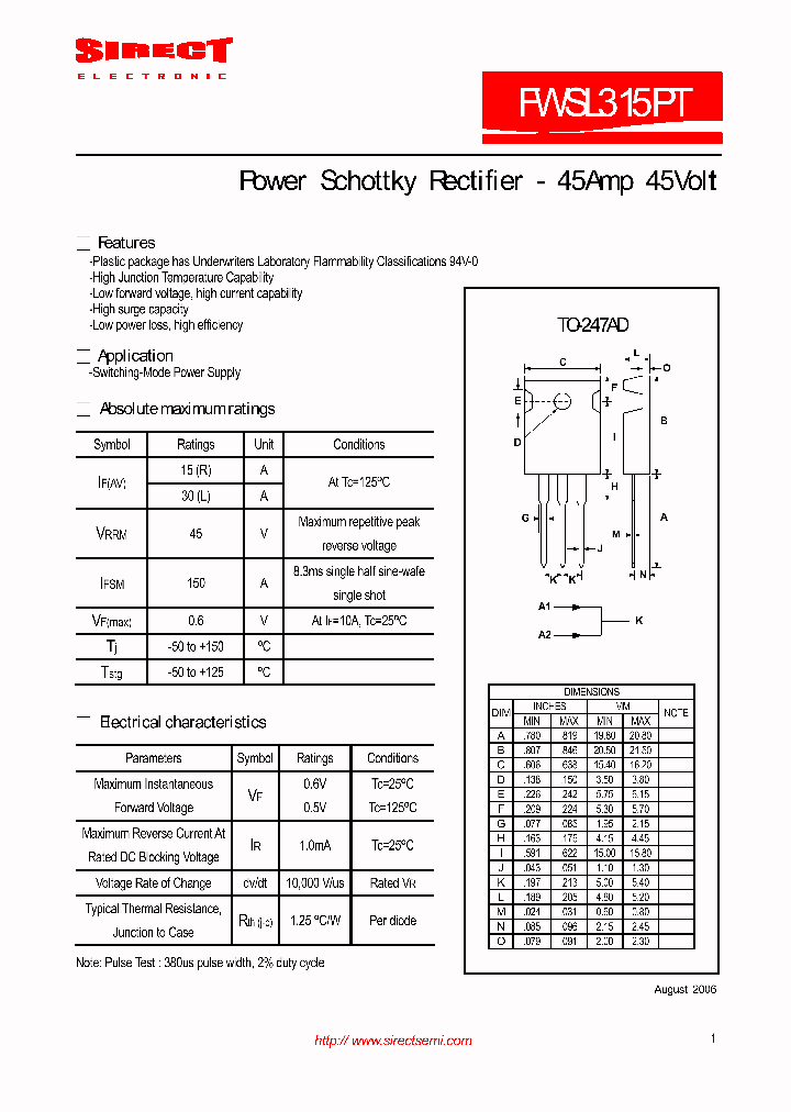FWSL315PT_9012999.PDF Datasheet