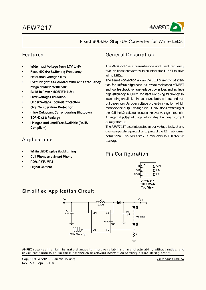 APW7217QBI-TRG_9030704.PDF Datasheet