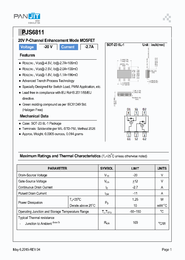 PJS6811_9054408.PDF Datasheet