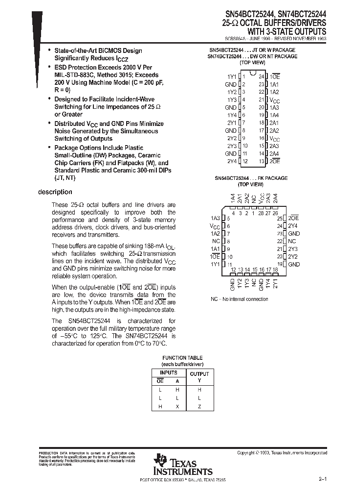 SN54BCT25244_9064040.PDF Datasheet