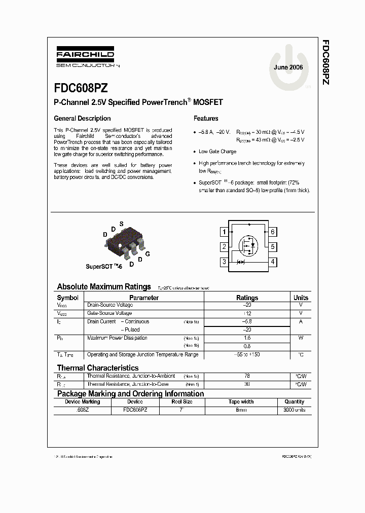 FDC608PZ_9103221.PDF Datasheet