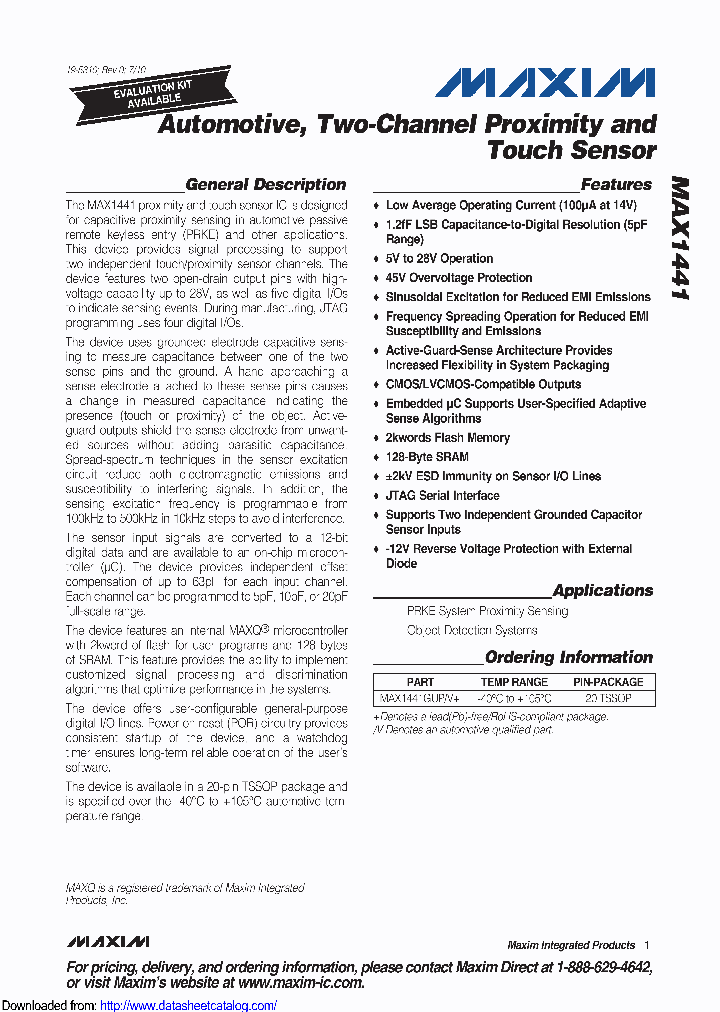 MAX1441GUPV_9104913.PDF Datasheet