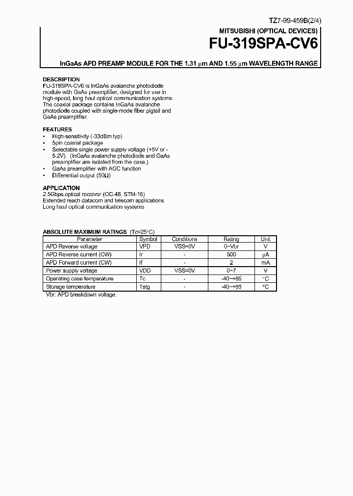 FU-319SPA-CV6_9114427.PDF Datasheet