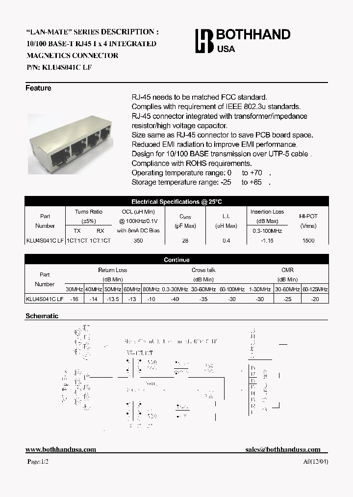 KLU4S041C-LF_9116302.PDF Datasheet